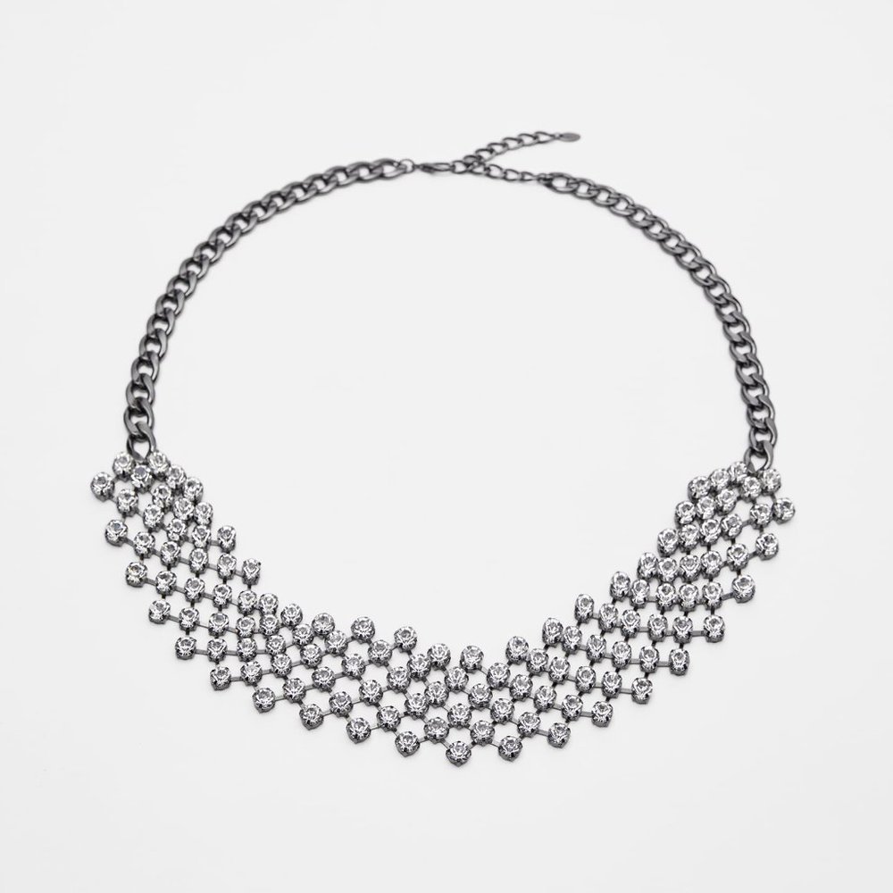 Zara Rhinestone Appliqué Chain Belt